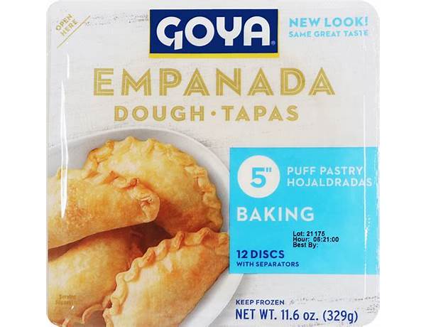 Tapa empanada dough shell ingredients