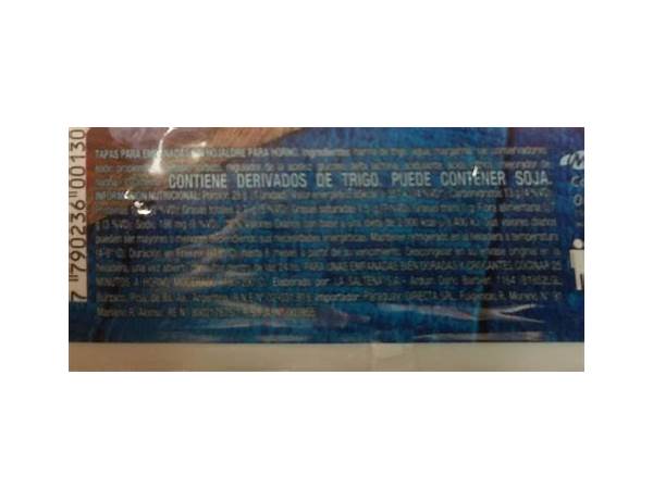 Tapas de empanadas nutrition facts