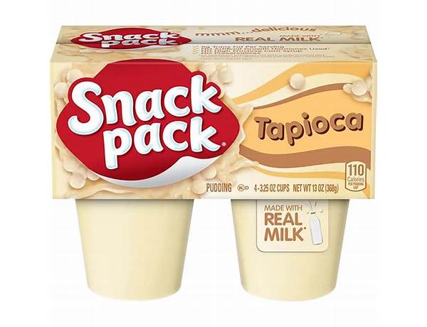 Tapioca pudding snack cups food facts