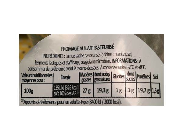 Tartiflette nutrition facts