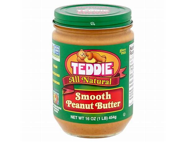 Teddie, smooth old fashioned all natural peanut butter food facts