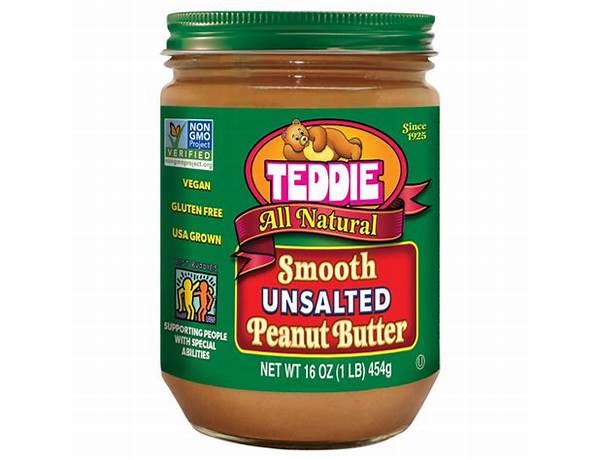 Teddie, smooth old fashioned all natural peanut butter food facts