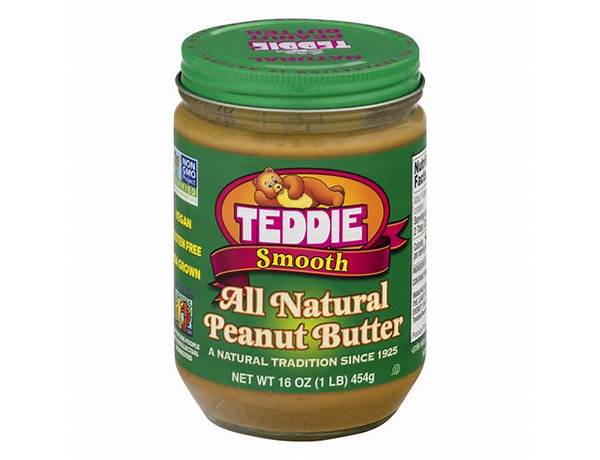 Teddie, smooth old fashioned all natural peanut butter nutrition facts
