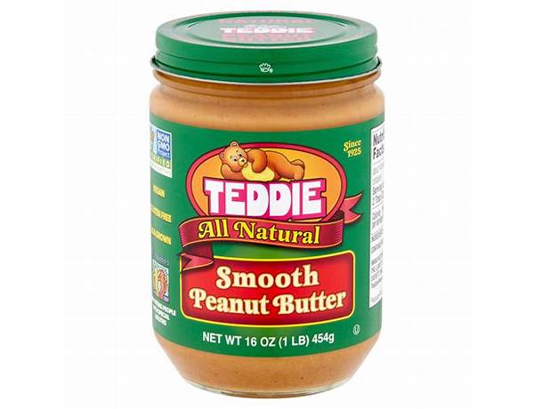 Teddie all natural smooth peanut butter food facts
