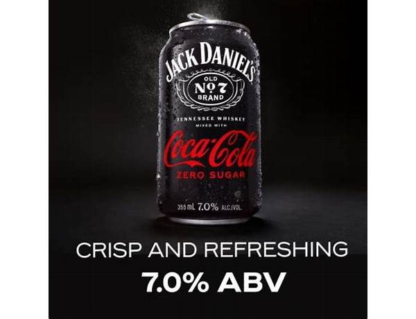 Tennessee whiskey coke zero cocktail food facts