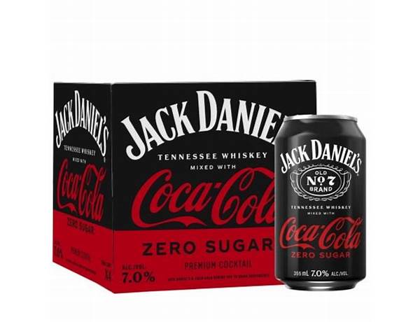 Tennessee whiskey coke zero cocktail nutrition facts