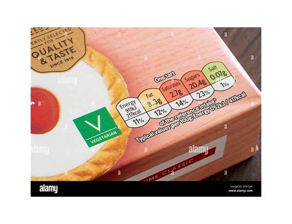 Tesco cherry bakewell tarts 6 pack food facts