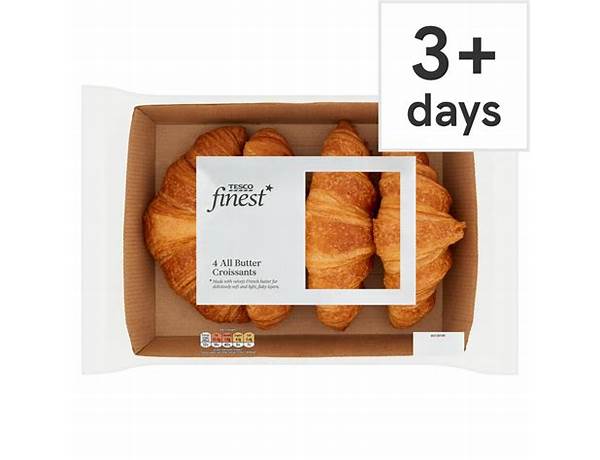 Tesco finest all butter croissant 4 pack food facts