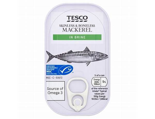 Tesco mackerel in brine food facts