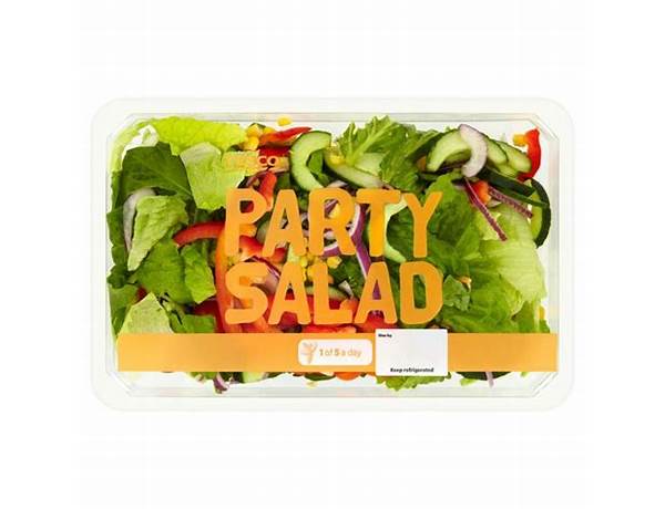 Tesco party salad summer edition food facts