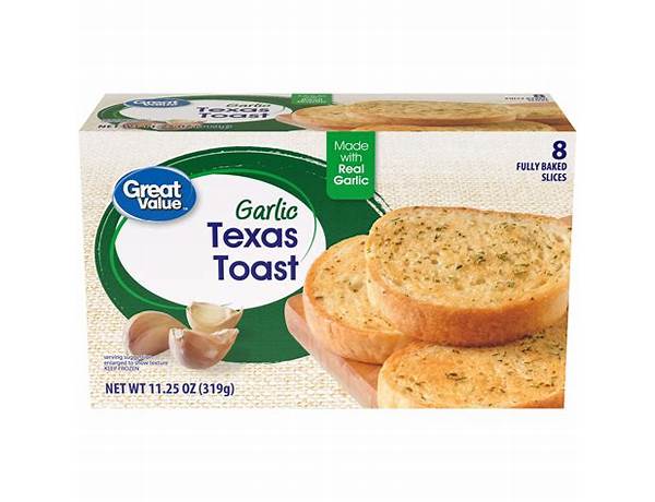 Texas garlic toast with cheese food facts