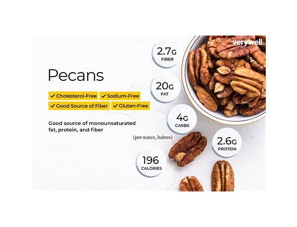 Texas native salted raw sprouted pecans nutrition facts