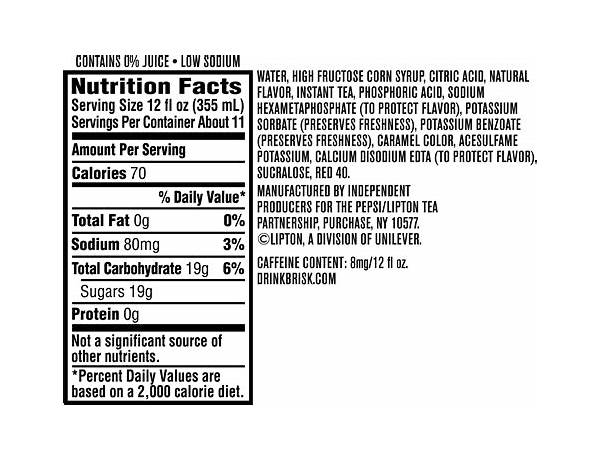 Th raspberry tea nutrition facts