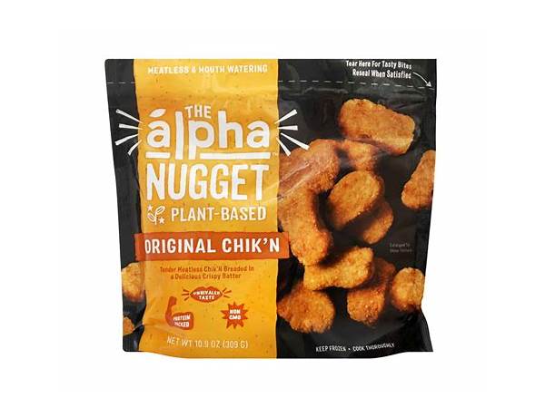 The alpha original chik'n nugget ingredients