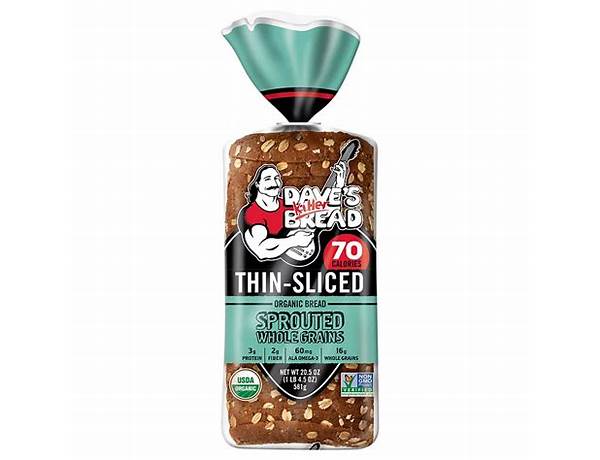 Thin slice sprouted bread ingredients