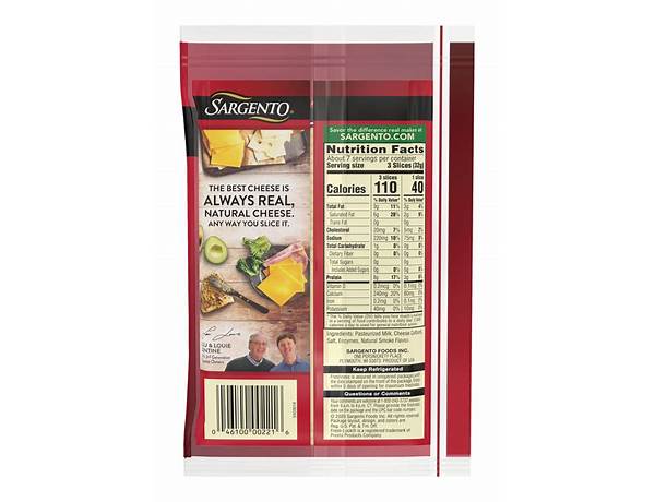 Thin sliced provolone cheese nutrition facts