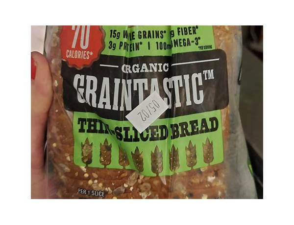 Thin-sliced graintastic bread food facts