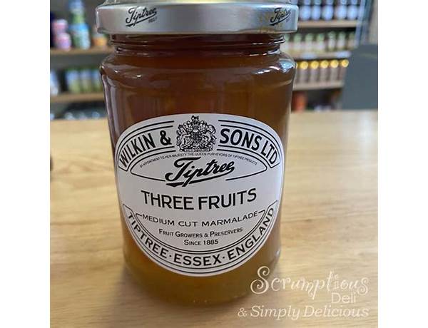 Three fruit marmalade nutrition facts