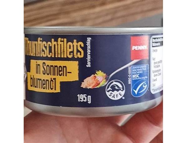 Thunfischfilets in sonnenblumenöl food facts