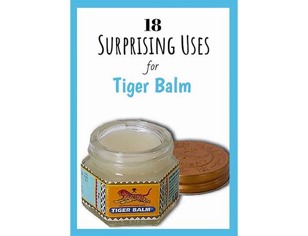 Tiger balm - food facts