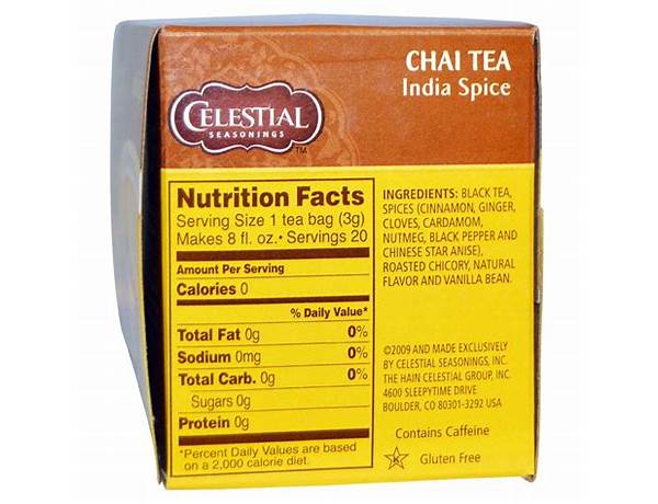Tiger spice chai food facts