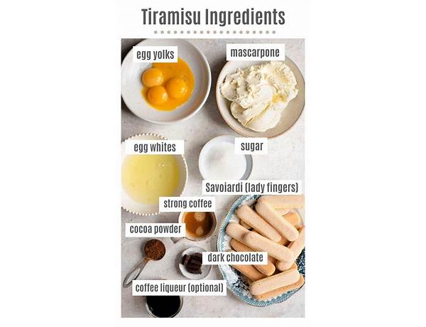 Tiramisu ingredients