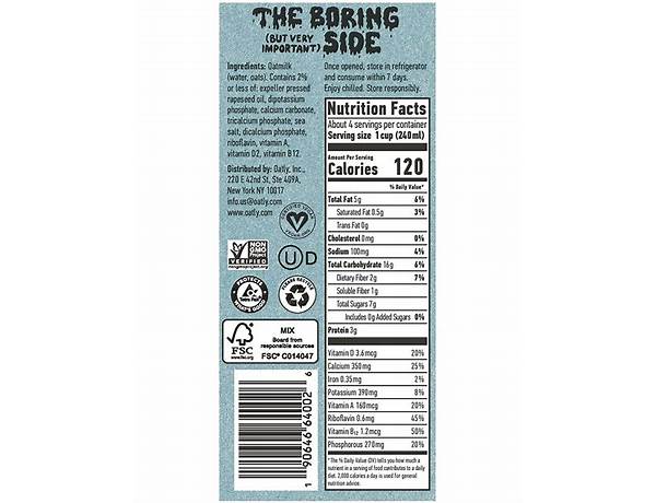 Tirtina nutrition facts