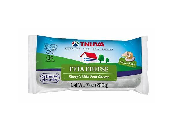 Tnuva feta cheese food facts