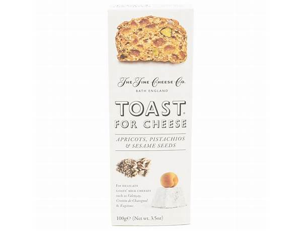 Toast for cheese apricots, pistachios & sunflower seeds food facts