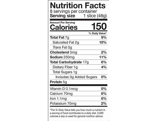 Toast for cheese nutrition facts