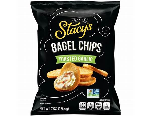 Toasted garlic bagel chips food facts