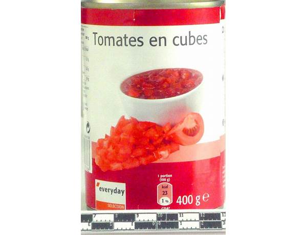 Tomate en cubes food facts