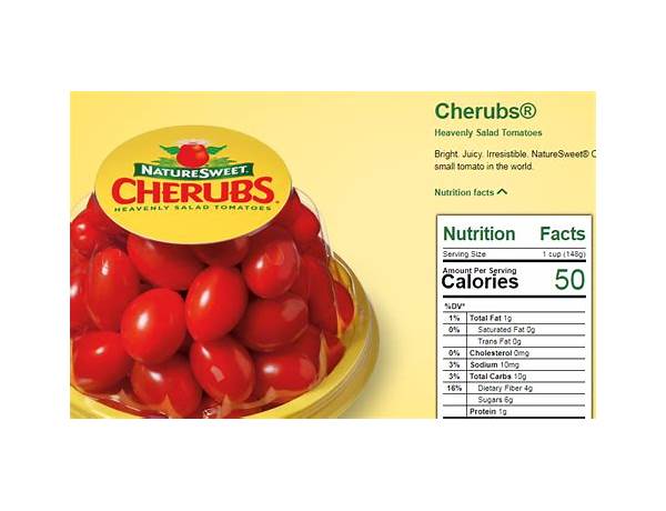 Tomatoes cherub nutrition facts