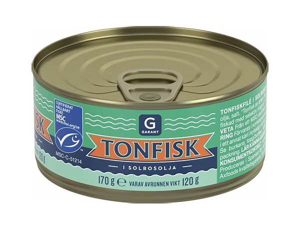 Tonfisk i olja ingredients