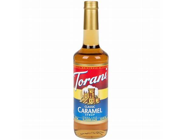 Torani classic caramel syrup food facts