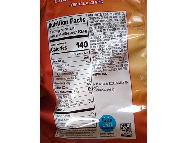 Tortilla chips nutrition facts