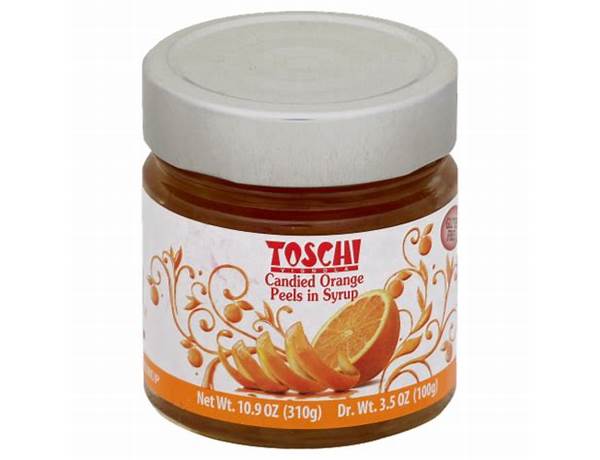 Toschi, candied orange peels in syrup nutrition facts