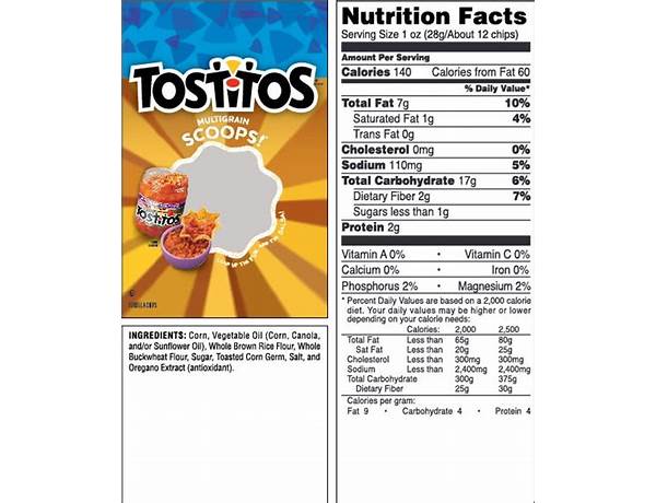 Tostitos original food facts