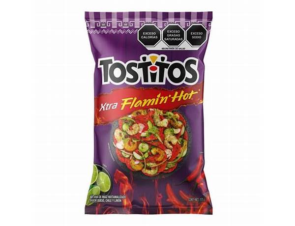 Tostitos xtra flaming'hot food facts