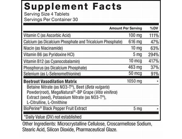 Total beets nutrition facts