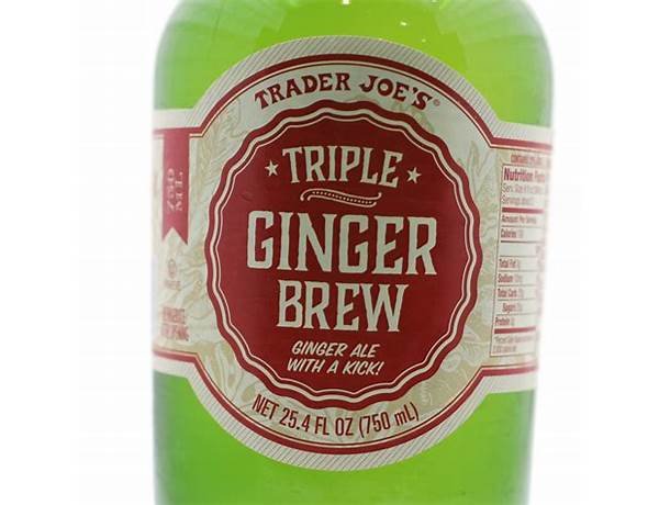 Traders joe brewed ginger beer food facts