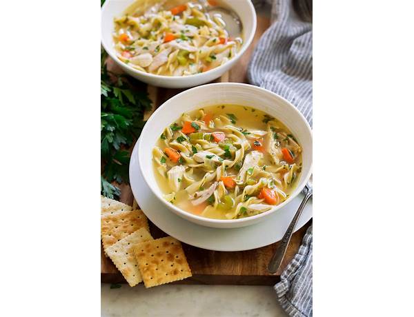 Traditional chicken noodle soup ingredients