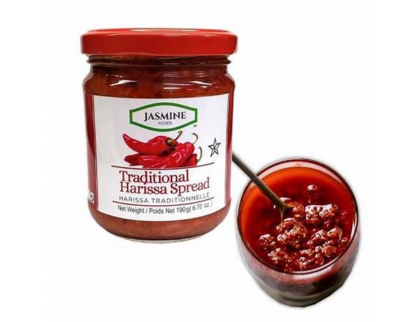 Traditional harissa spread ingredients