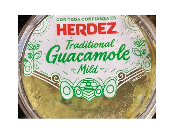 Traditional mild guacamole food facts