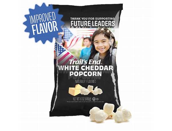 Trail's end white chedder popcorn food facts