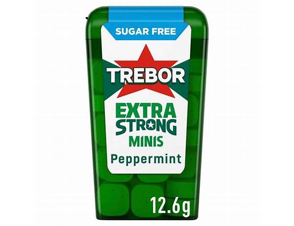 Trebor extra strong peppermint food facts