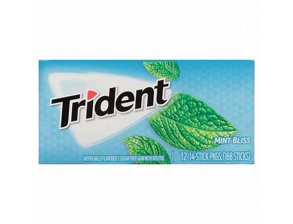 Trident gum mint bliss 1x18 pc ingredients