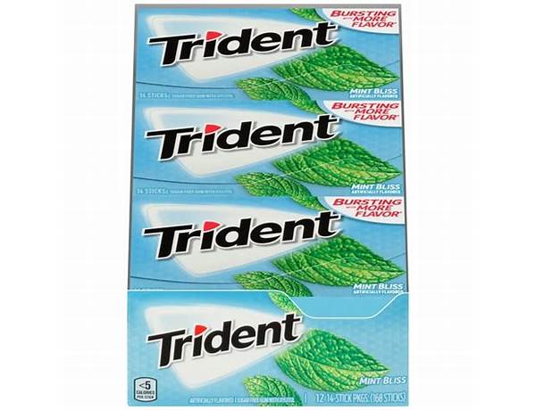 Trident gum mint bliss sugar free1x14 pc food facts