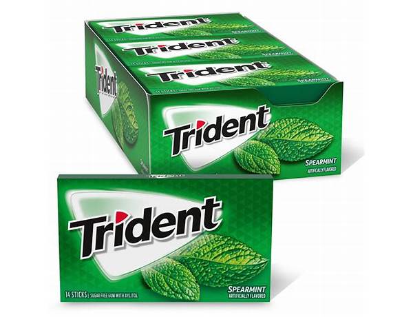 Trident spearmint slim pack food facts