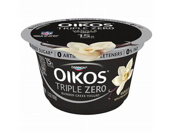 Triple zero blended greek yogurt food facts